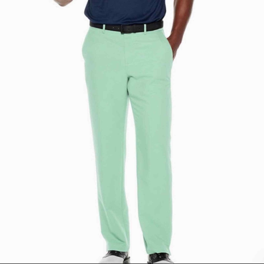 The Savile Row Company Mens Camden Chino Pants in Mint Green Size 42R 36W